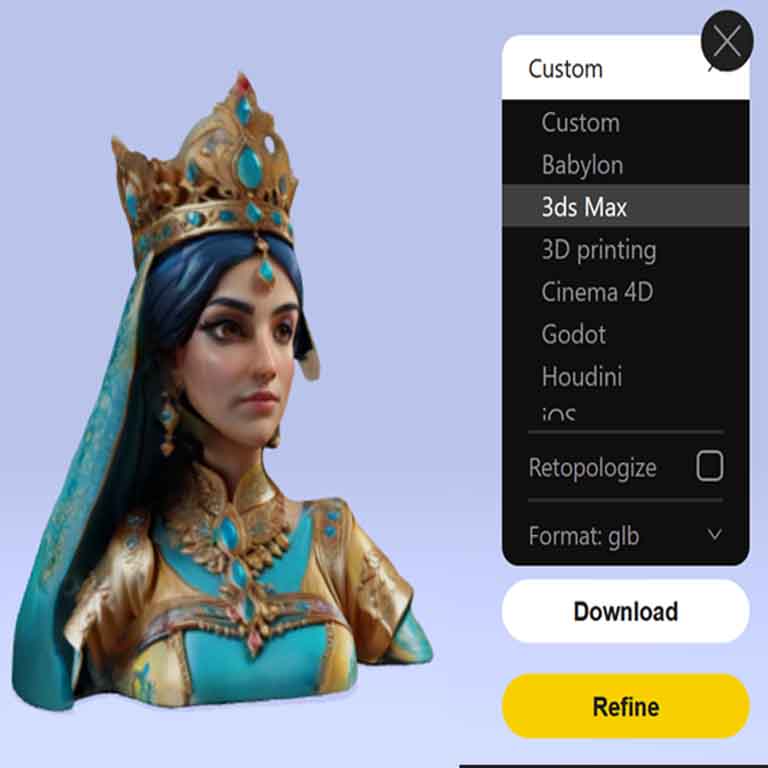 tripo3d 1-1 هوش مصنوعی مولد سه بعدی
